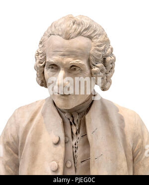 Jean-Jacques Rousseau (1712-1778). Buste du philosophe né à Genève par Jean-Antoine Houdon (1741-1828), 1779 Banque D'Images