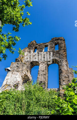 Lors de Grevenburg Traben-Trarbach Moselle Allemagne Europe. Banque D'Images