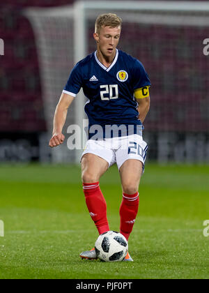 Parc de Murrayfield, Edinburgh, UK. Sep 6, 2018. Moins de 21 ans Championnat d'Écosse de football, U21 et U21 d'Andorre ; Ross McCrorie d'Écosse : Action Crédit Plus Sport/Alamy Live News Banque D'Images