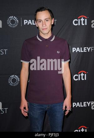 Los Angeles, CA. Sep 6, 2018. Keir Gilchrist à Netflix pour des arrivées et atypique présente CAVALIER BOJACK lors du 12e congrès annuel PaleyFest Fall TV Previews, Paley Center for Media, Los Angeles, CA Septembre 6, 2018. Credit : Elizabeth Goodenough/Everett Collection/Alamy Live News Banque D'Images