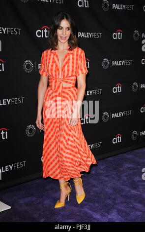 Los Angeles, CA. Sep 6, 2018. Alison Brie à Netflix pour des arrivées et atypique présente CAVALIER BOJACK lors du 12e congrès annuel PaleyFest Fall TV Previews, Paley Center for Media, Los Angeles, CA Septembre 6, 2018. Credit : Elizabeth Goodenough/Everett Collection/Alamy Live News Banque D'Images