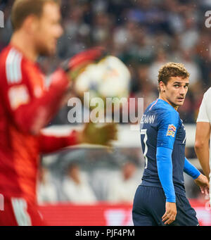 Munich, Allemagne. 6 Septembre, 2018. Allemagne - France, Soccer, Munich, le 06 septembre 2018 Antoine GRIEZMANN, FRA 7 demi-taille, portrait, ALLEMAGNE - FRANCE 0-0 Important : DFB règlement interdit toute utilisation des photographies comme des séquences d'images et/ou quasi-vidéo. Nations de Football League, de la saison 2018/2019, le 06 septembre 2018 Munich, Allemagne. Crédit : Peter Schatz/Alamy Live News Banque D'Images