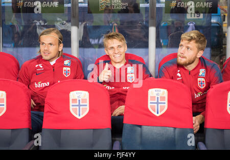 Norvège, Oslo - septembre 6, 2018. Martin Ødegaard (c) de la Norvège vu pendant le match de football de l'UEFA Ligue des Nations Unies entre la Norvège et de Chypre à l'Ullevaal Stadion. (Photo crédit : Gonzales Photo - Jan-Erik Eriksen). Gonzales : Crédit Photo/Alamy Live News Banque D'Images