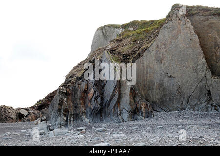 Formations sur Mouthmill rock beach, North Devon, Banque D'Images
