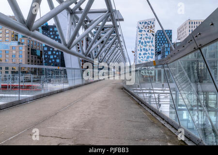 Oslo, Code à barres, Akrobaten Bridge, Norvège, Europe Banque D'Images