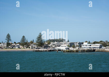 Tauranga, île du Nord, nouveau Zealand-December 16,2016 : l'architecture locale et les touristes à bord de l'eau à Tauranga, Nouvelle-Zélande Banque D'Images