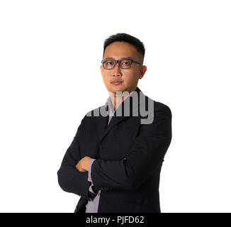 Asian Business homme portant un manteau Banque D'Images