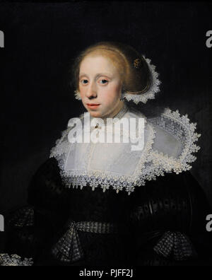Michiel Jansz. van Mierevelt (1566-1641). Dutch Painter. Portrait d'une jeune femme, 1633. Musée Wallraf-Richartz. Cologne. L'Allemagne. Banque D'Images