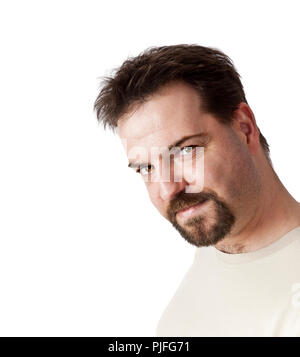 Un beau jeune homme avec une barbiche, barbe, Modelrelease Banque D'Images