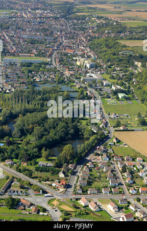 Margny-les-Compiegne (nord de la France) : Vue aérienne de la ville Banque D'Images