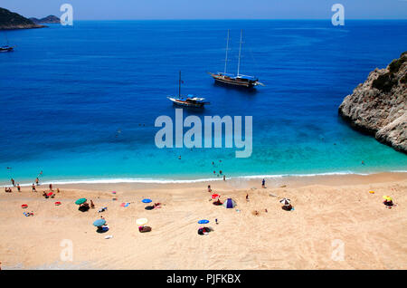 France, la plage de Kaputas entre Kalkan et Kas Banque D'Images