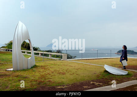 Le Japon, l'île de Naoshima, Musée d'Art Moderne de la Benesse House, par l'architecte Tadao Ando Banque D'Images