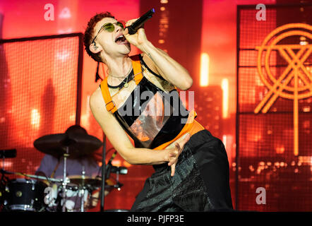 Ans et ans singer Olly Alexander à l'Fusion Festival 2018 Banque D'Images