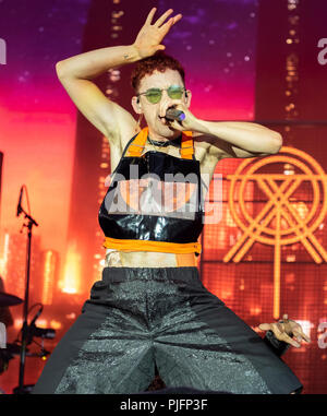 Ans et ans singer Olly Alexander à l'Fusion Festival 2018 Banque D'Images