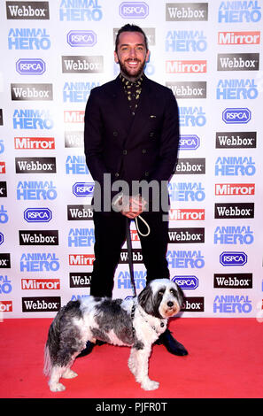 Pete Wicks participant à la Prix des héros des animaux s'est tenue à l'hôtel Grosvenor House, Londres. Banque D'Images