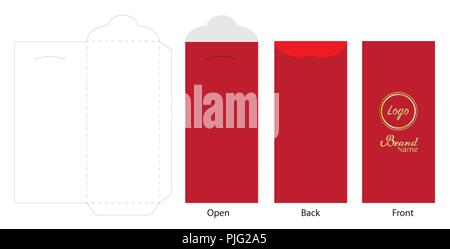 Découpe de l'enveloppe des maquettes vecteur modèle Illustration de Vecteur