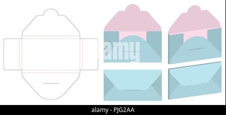 Découpe de l'enveloppe des maquettes vecteur modèle Illustration de Vecteur