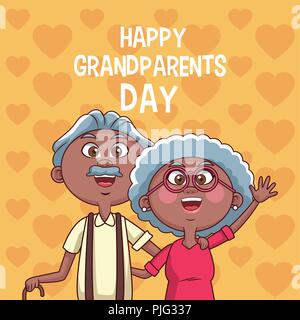 Heureux grands-parents day card Illustration de Vecteur