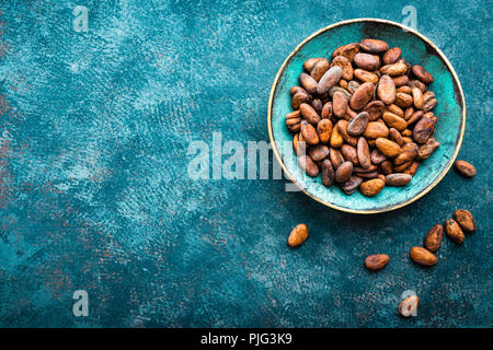 Les fèves de cacao. Fond Cacao Banque D'Images