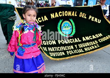 Virgen de la Candelaria - Carnaval à Huaraz. Département d'Ancash au Pérou. Banque D'Images