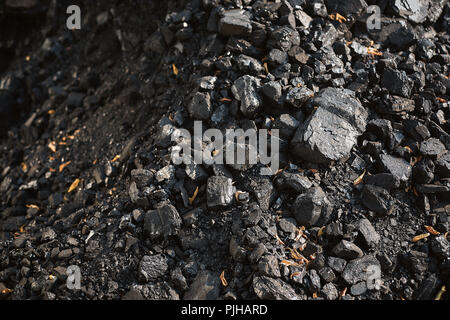 Charbons noir naturel pour l'arrière plan. Charbons industriels Banque D'Images
