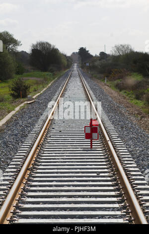 France, Nord-ouest de la France, Bretagne, de les Moutiers-en-Retz, la rénovation du chemin de fer entre Nantes et Pornic Banque D'Images