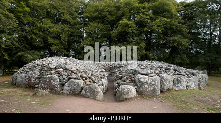 Inverness, Écosse, août 2018. Cava Cairns, bien conservé à l'âge du bronze de sépulture dans les Highlands d'Ecosse. Banque D'Images