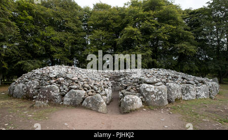 Inverness, Écosse, août 2018. Cava Cairns, bien conservé à l'âge du bronze de sépulture dans les Highlands d'Ecosse. Banque D'Images