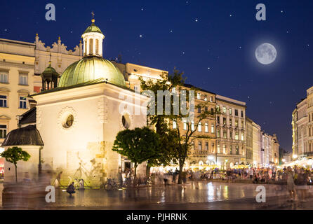 Église de Saint Adalbert sur la place principale de Cracovie, Pologne Banque D'Images