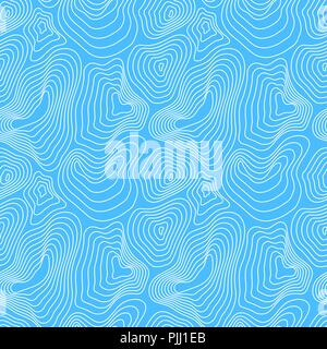 La carte des hauteurs, contour blanc motif bleu sur Illustration de Vecteur
