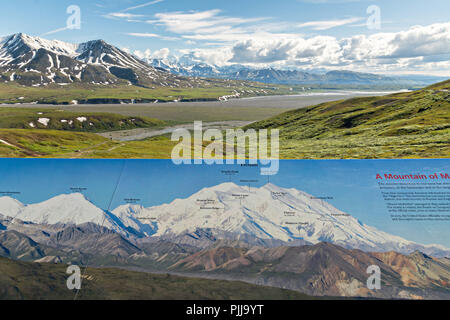 Carte de Denali en Alaska Photo Stock - Alamy
