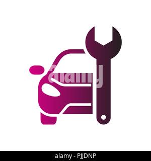 Réparation de voiture vecteur Logo. Modèle Logo de l'automobile et des transports Illustration de Vecteur