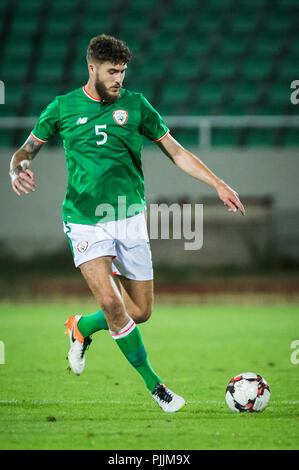 Mitrovica, au Kosovo. 7 septembre 2018. Ryan Sweeney de République d'Irlande en action Crédit : Nikola Krstic/Alamy Live News Banque D'Images