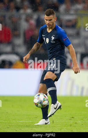 Munich, Allemagne. 06 Sep, 2018. Lucas HERNANDEZ (#  21, FRA). Soccer Laenderspiel, Allemagne (GER) - France (FRA) 0 : 0, Ligue de l'UEFA, la saison 2018/2019, le 09/06/2018 à Muenchen/ALLIANZARENA/Allemagne. Note de rédaction : DFB règlement interdit toute utilisation des photographies comme des séquences d'images et/ou quasi-vidéo. ¬ | Conditions de crédit dans le monde entier : dpa/Alamy Live News Banque D'Images