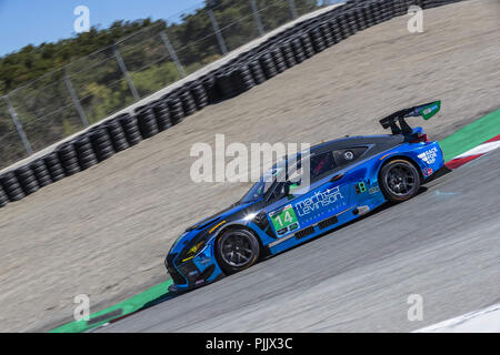 Salinas, Californie, USA. Sep 7, 2018. La 3GT Racing FCR Lexus GT3 voiture pratique pour l'Amérique du Nord tire à 250 WeatherTech Raceway Laguna Seca à Salinas, en Californie. Crédit : Walter G Arce Sr Asp Inc/ASP/ZUMA/Alamy Fil Live News Banque D'Images