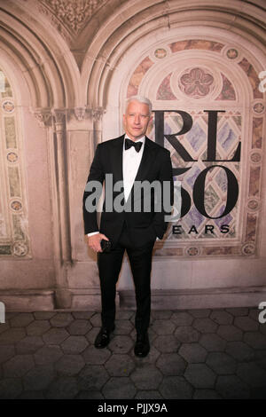New York, NY, le 8 septembre 2018 : Anderson Cooper occupe le 50ème anniversaire de Ralph Lauren à terrasse Bethesda dans Central Park. Alamy Live News/ Sppider Sppider : Crédit/Alamy Live News Banque D'Images