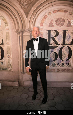 New York, NY, le 8 septembre 2018 : Anderson Cooper occupe le 50ème anniversaire de Ralph Lauren à terrasse Bethesda dans Central Park. Alamy Live News/ Sppider Sppider : Crédit/Alamy Live News Banque D'Images