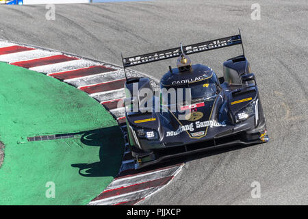 Salinas, Californie, USA. Sep 7, 2018. La Mustang de course de voiture Cadillac DPI échantillonnage pratique pour l'Amérique du Nord tire à 250 WeatherTech Raceway Laguna Seca à Salinas, en Californie. Crédit : Walter G Arce Sr Asp Inc/ASP/ZUMA/Alamy Fil Live News Banque D'Images