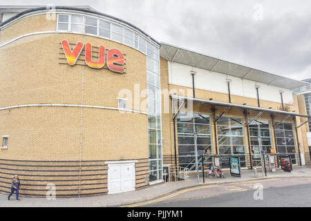 Cinéma vue au centre commercial de Grafton, Cambridge, Angleterre. Banque D'Images