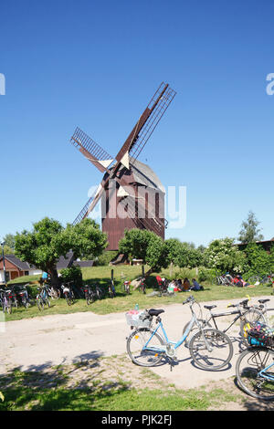 Greifswald, Post Mill de Wieck Banque D'Images