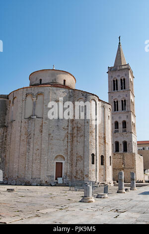 L'Église Saint-donat St, le plus grand édifice pré-roman en Croatie. Banque D'Images