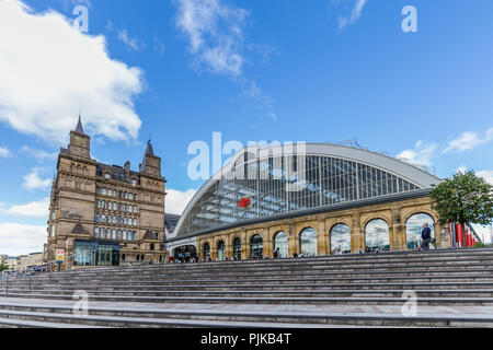 La gare de Lime Street, à Liverpool, Royaume-Uni Banque D'Images