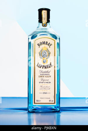 Le Gin Bombay Sapphire Banque D'Images