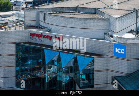 Symphony Hall de Birmingham est partie de l'International Convention Centre. Banque D'Images