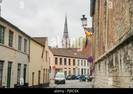 Brugge, APR 28 : belle vue sur la rue de la ville on APR 28, 2018 à Brugge, Beligum Banque D'Images