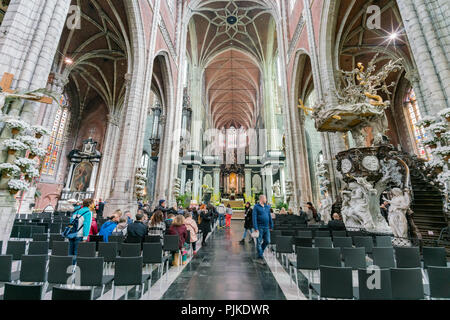 Gand, APR 28 : vue de l'intérieur Saint Bavo on APR 28, 2018 à Gand, Belgique Banque D'Images