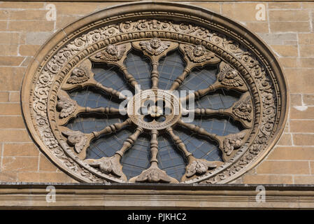 Rosette de collégiale de SS. Pietro e Stefano, Lugano, Tessin, Suisse Banque D'Images