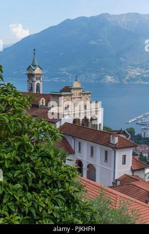 Sanctuaire de la Madonna del Sasso, Locarno, le Lac Majeur, Tessin, Suisse Banque D'Images