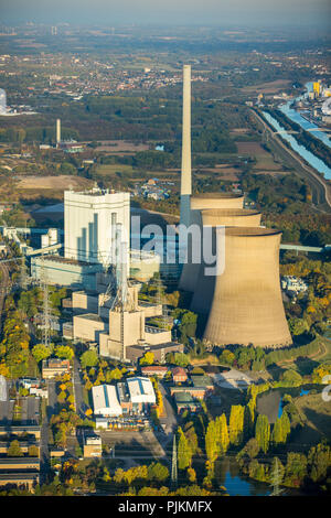 Vue aérienne, RWE Power AG Gersteinwerk, centrale électrique alimentée au charbon, énergie fossile, Rwe Innogy, Werne, Ruhr, Rhénanie du Nord-Westphalie, Allemagne Banque D'Images