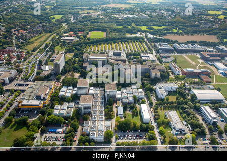 Vue aérienne, Campus de l'Université de Dortmund, Université Technique de Dortmund, Dortmund, Ruhr, Rhénanie du Nord-Westphalie, Allemagne Banque D'Images